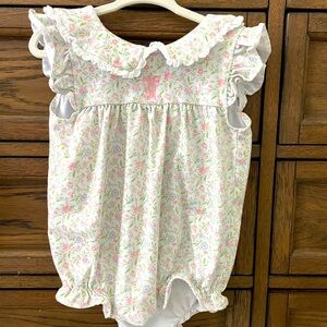 Cecil and Lou Bubble 6 month with monogrammed “M”